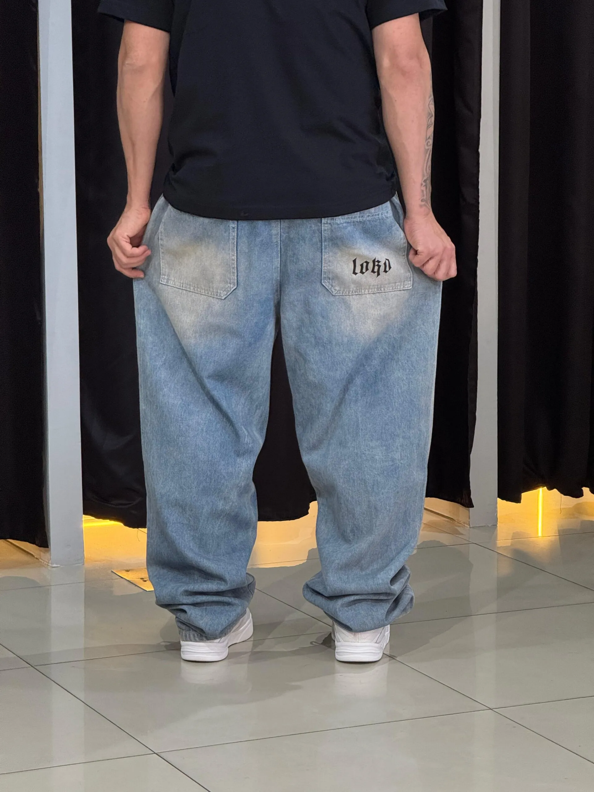 Calça Baggy Loko Jeans Dirty Vintage - Imagem 5
