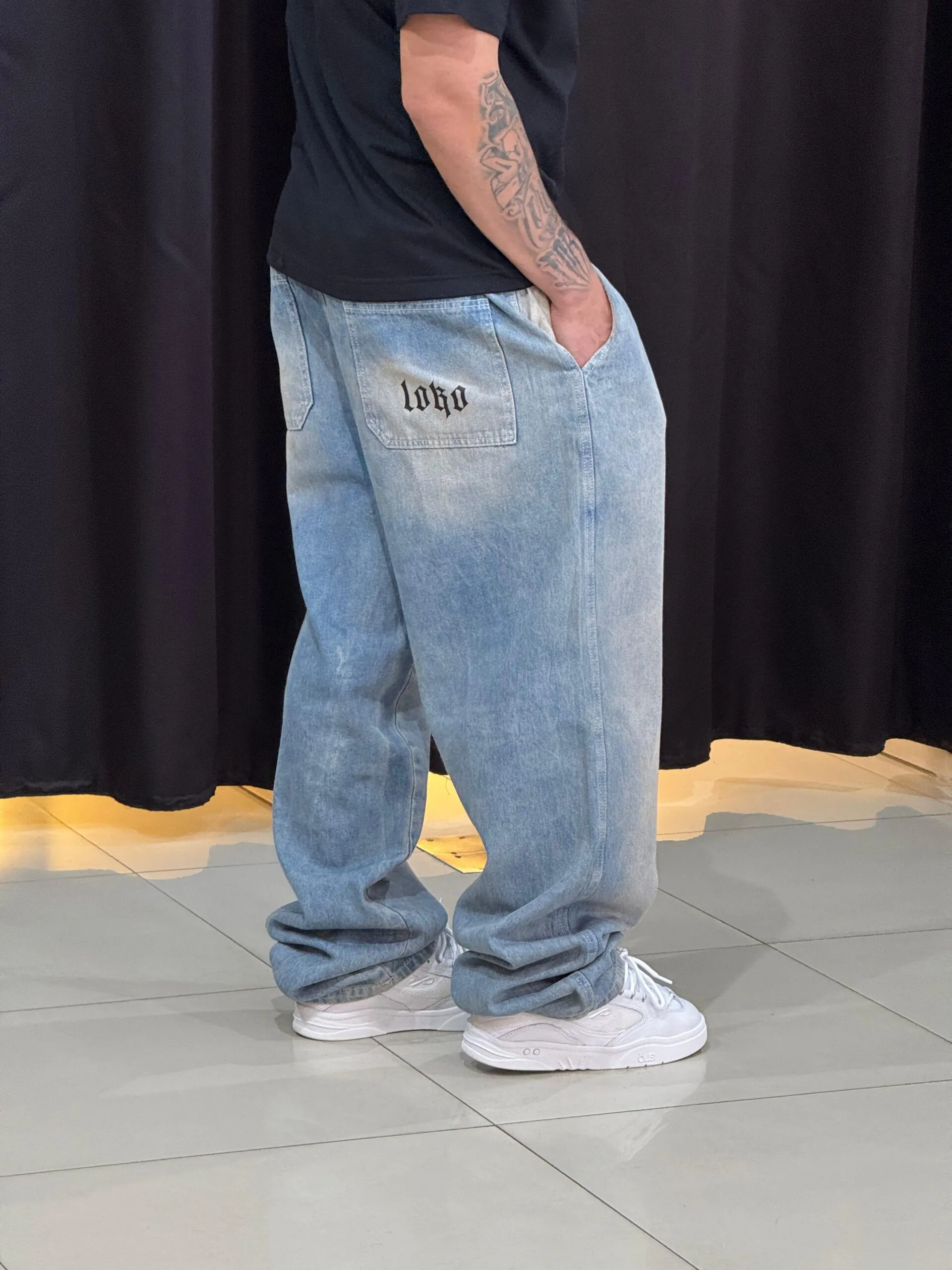 Calça Baggy Loko Jeans Dirty Vintage - Imagem 2