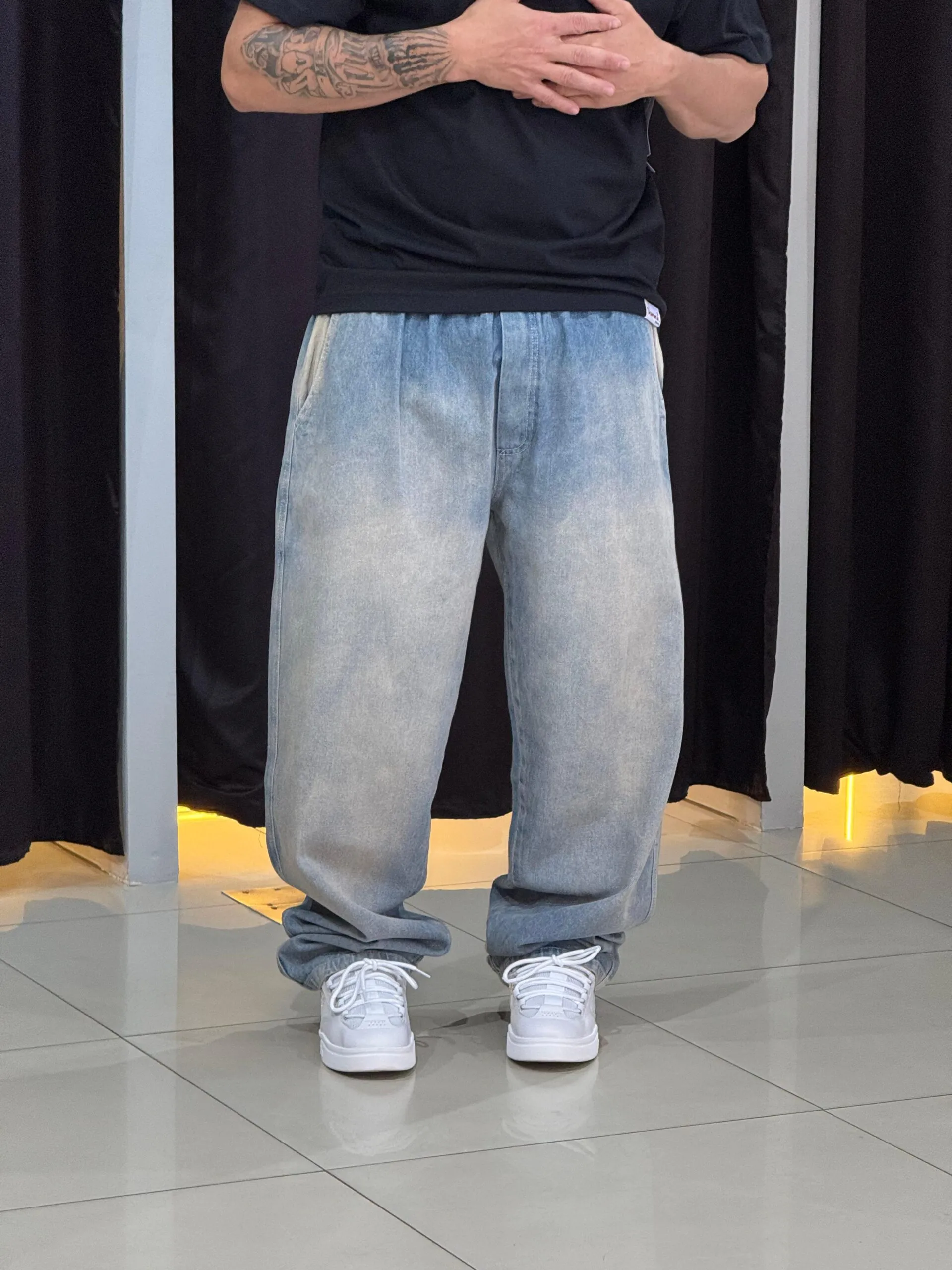 Calça Baggy Loko Jeans Dirty Vintage - Imagem 3