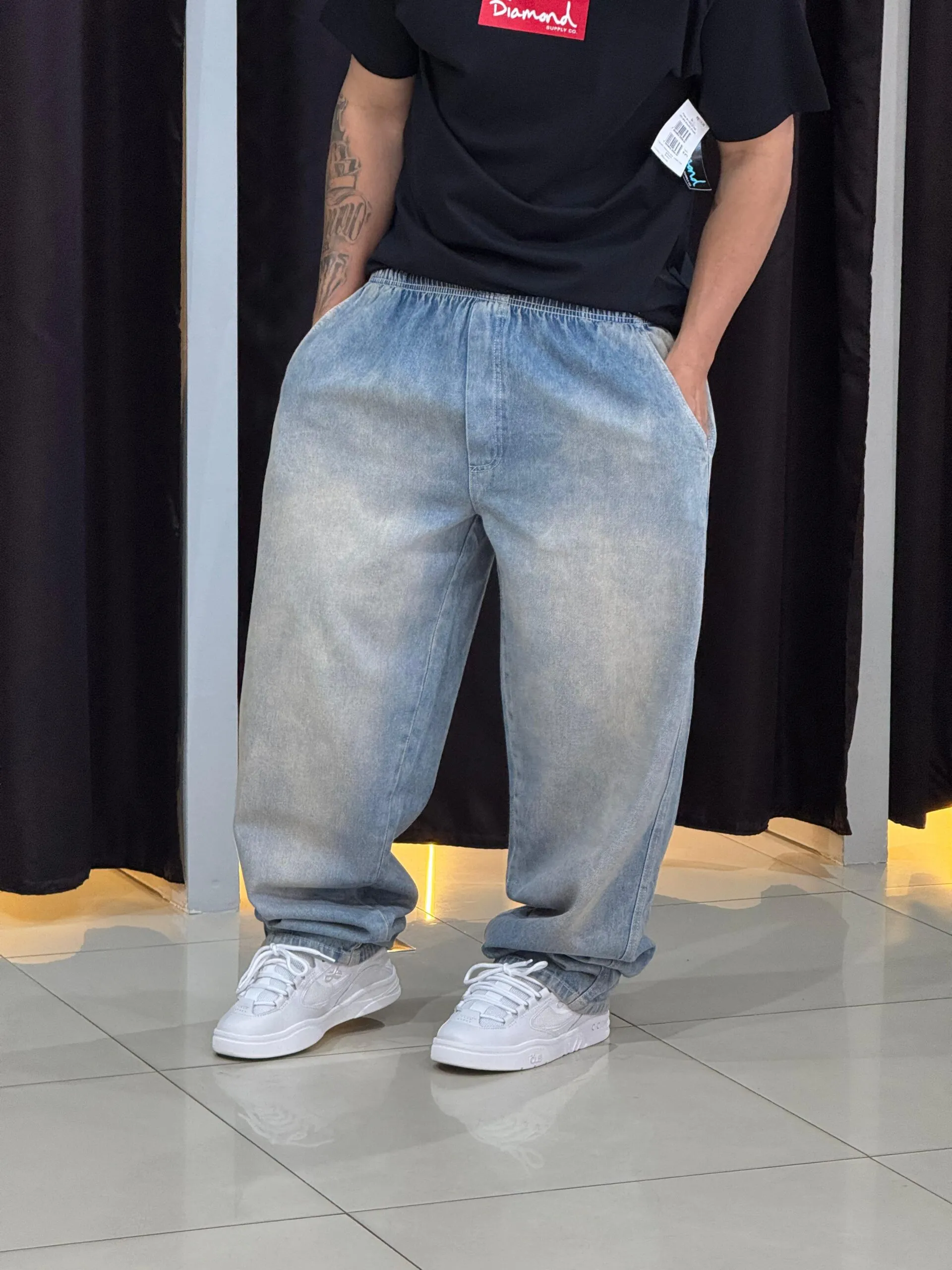 Calça Baggy Loko Jeans Dirty Vintage