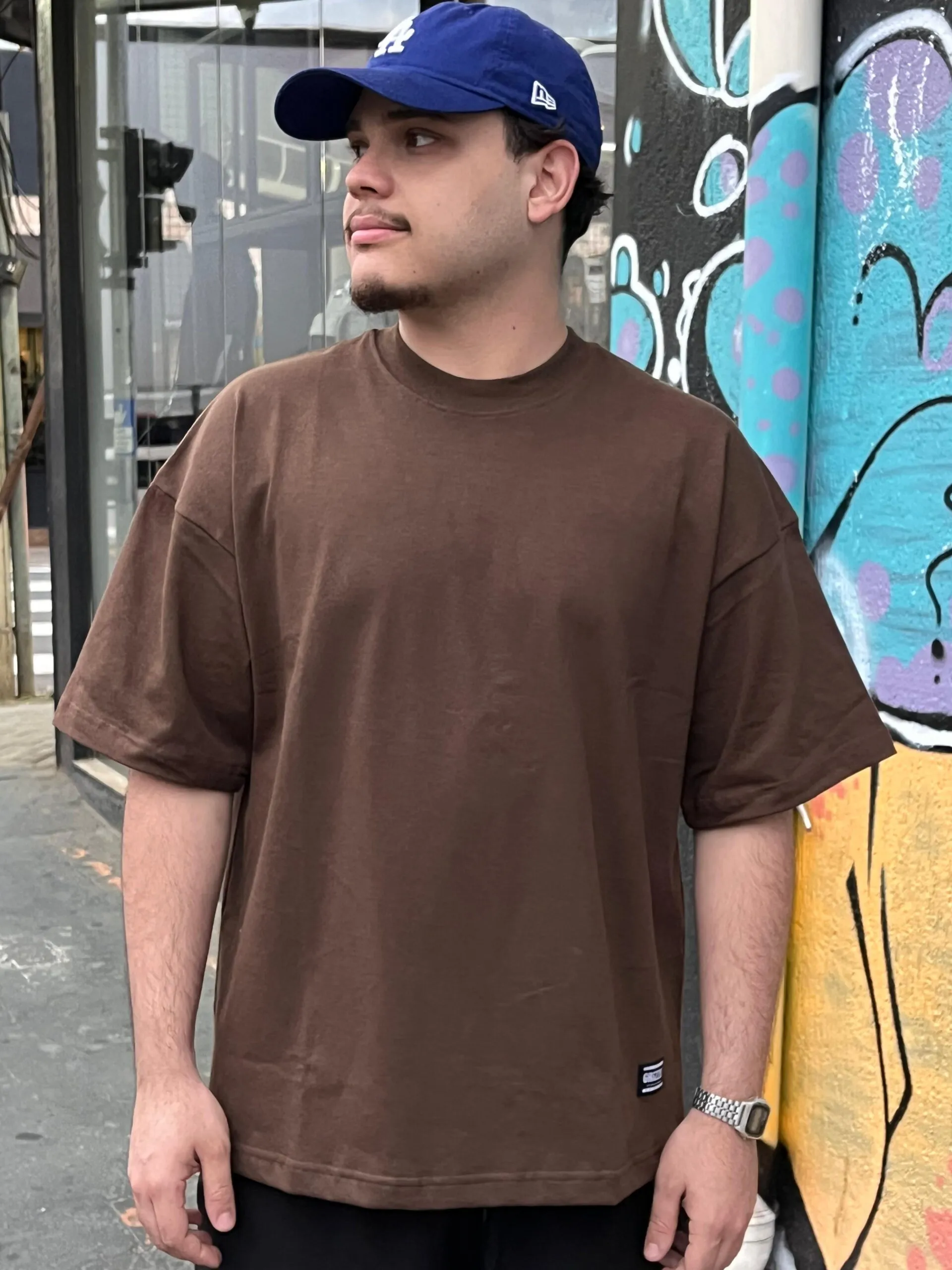 Camiseta Grizzly Blank Oversized Marrom