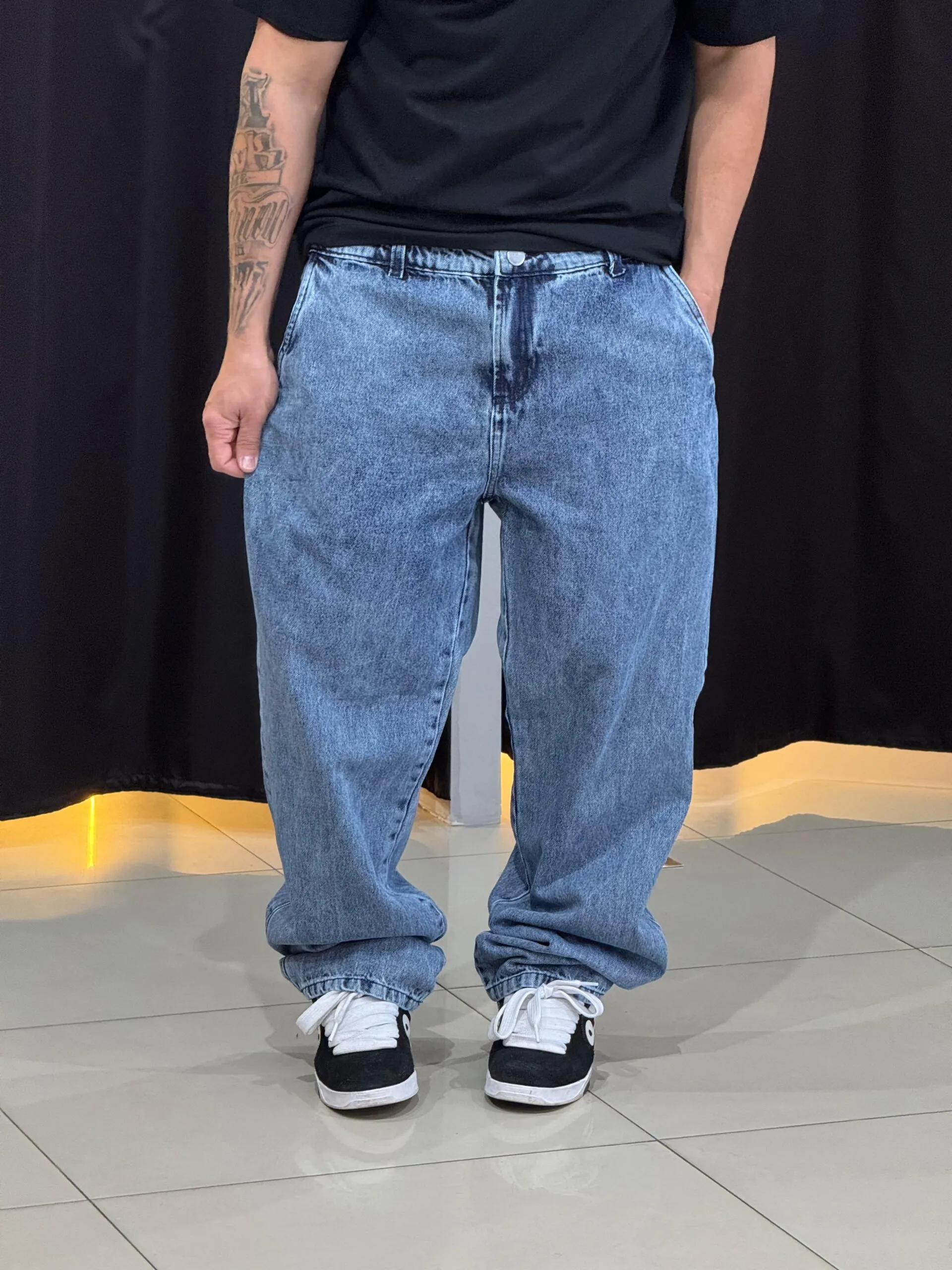 Calça Baggy Balão Loko Jeans Azul Estonado - Imagem 4
