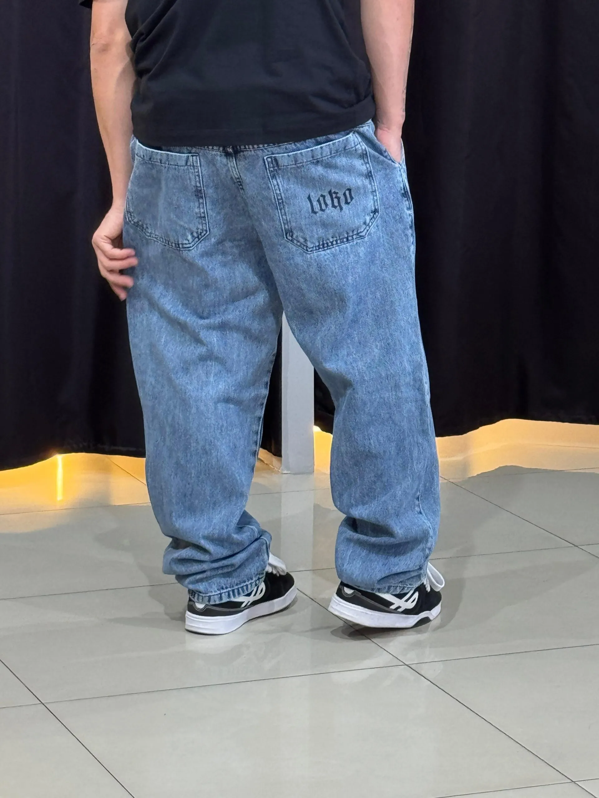 Calça Baggy Balão Loko Jeans Azul Estonado - Imagem 2