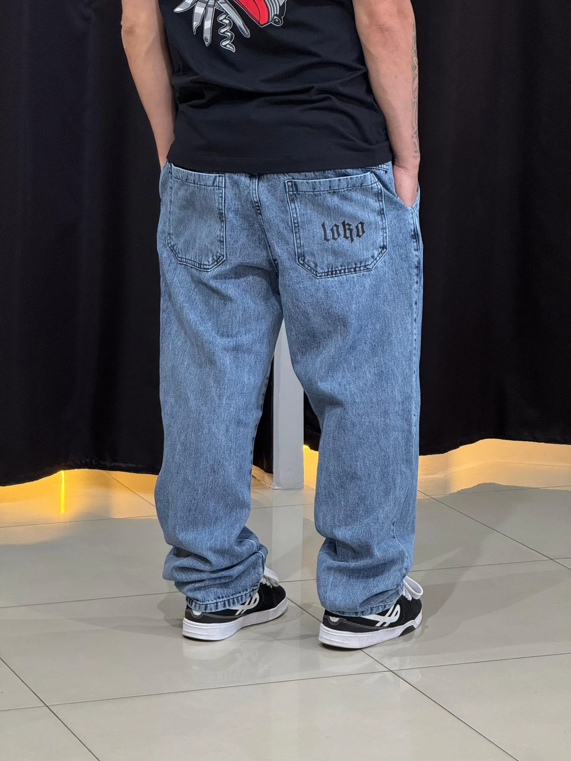 Calça Baggy Balão Loko Jeans Azul Estonado - Imagem 6