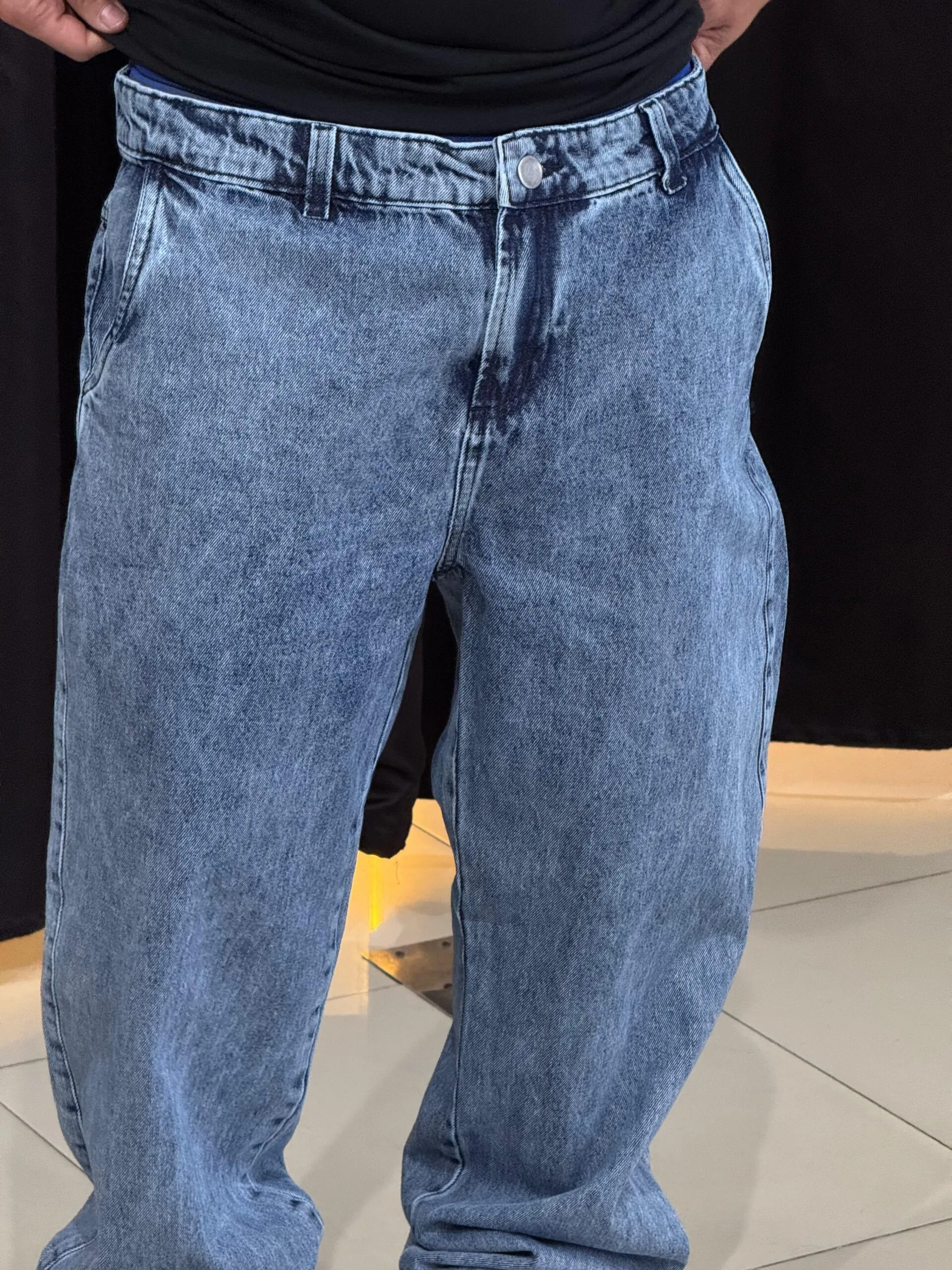 Calça Baggy Balão Loko Jeans Azul Estonado - Imagem 3