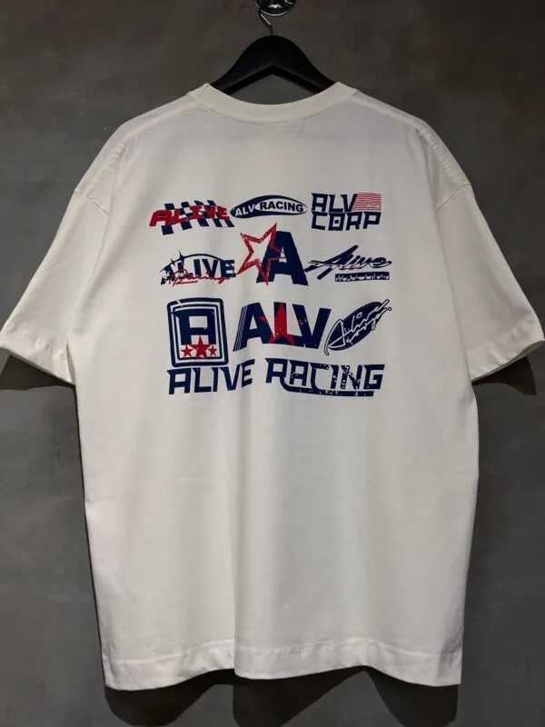 Camiseta Oversized Alive Racing Of White