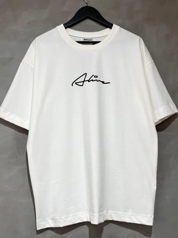 Camiseta Oversized Alive Line Off White