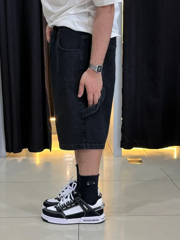 Bermuda Jeans Carpinteiro Plano C. Washed Black - Imagem 5