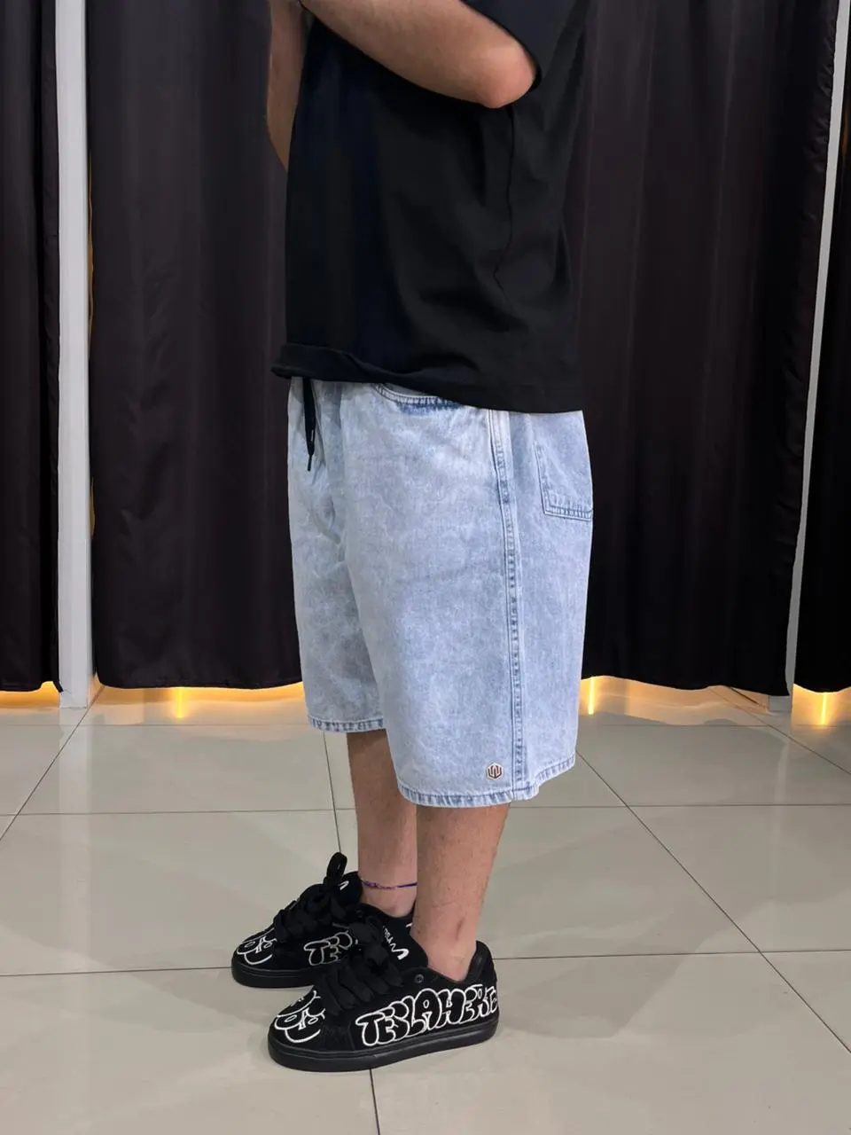 Bermuda Jeans John Roger Over Delave Marmorizada - Imagem 6