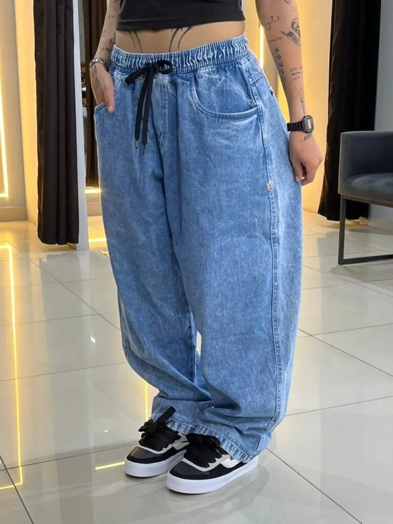 calca baggy john roger delave marmorizada