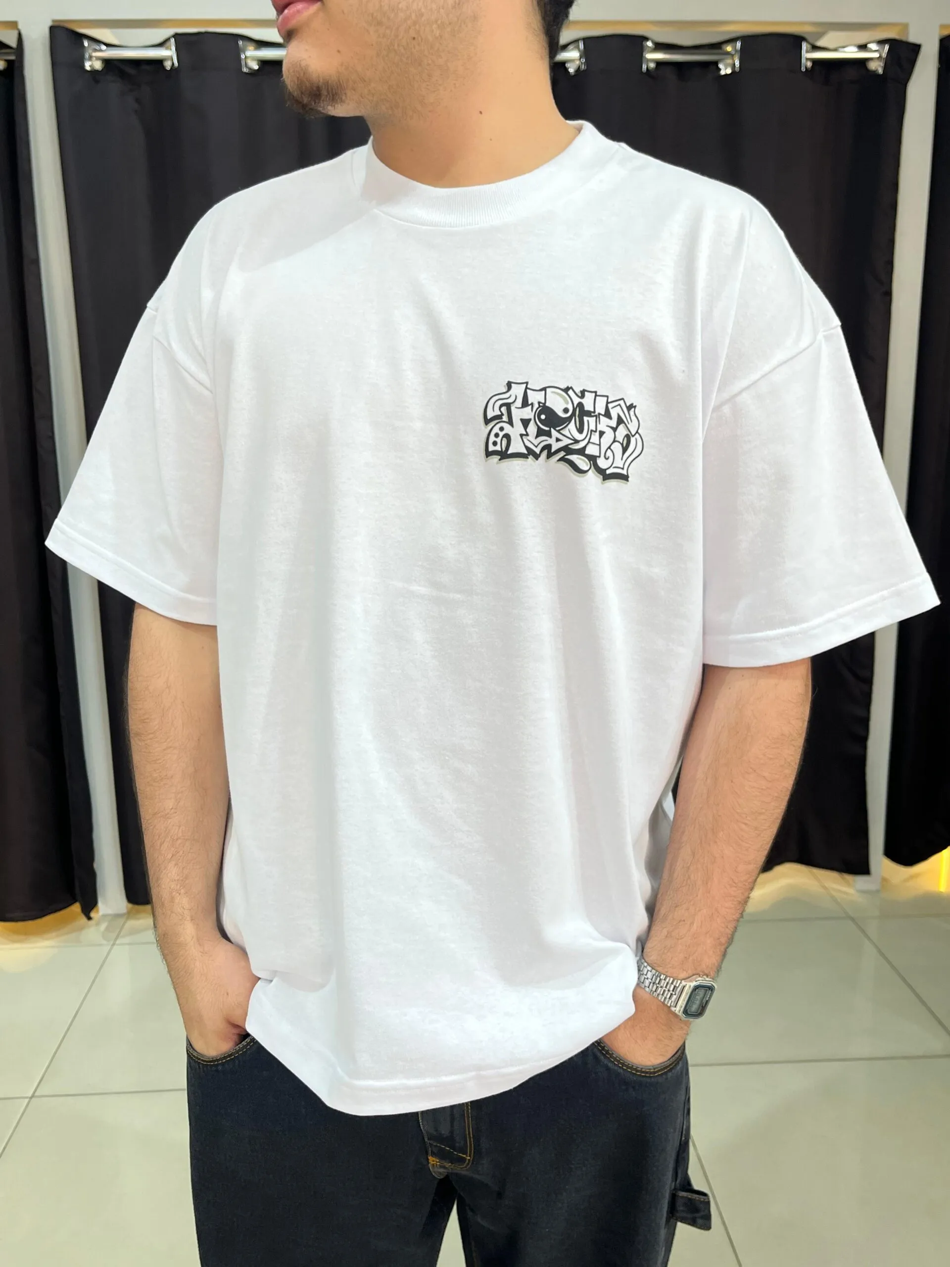 Camiseta Hocks Over Corre Branco - Imagem 5