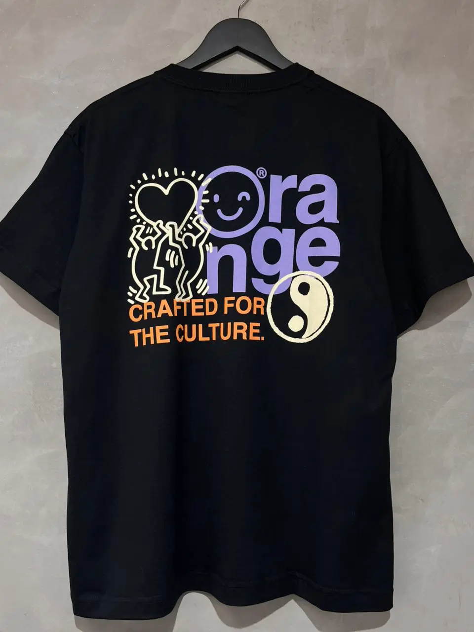 Camiseta Orange Yin-Yang Preto