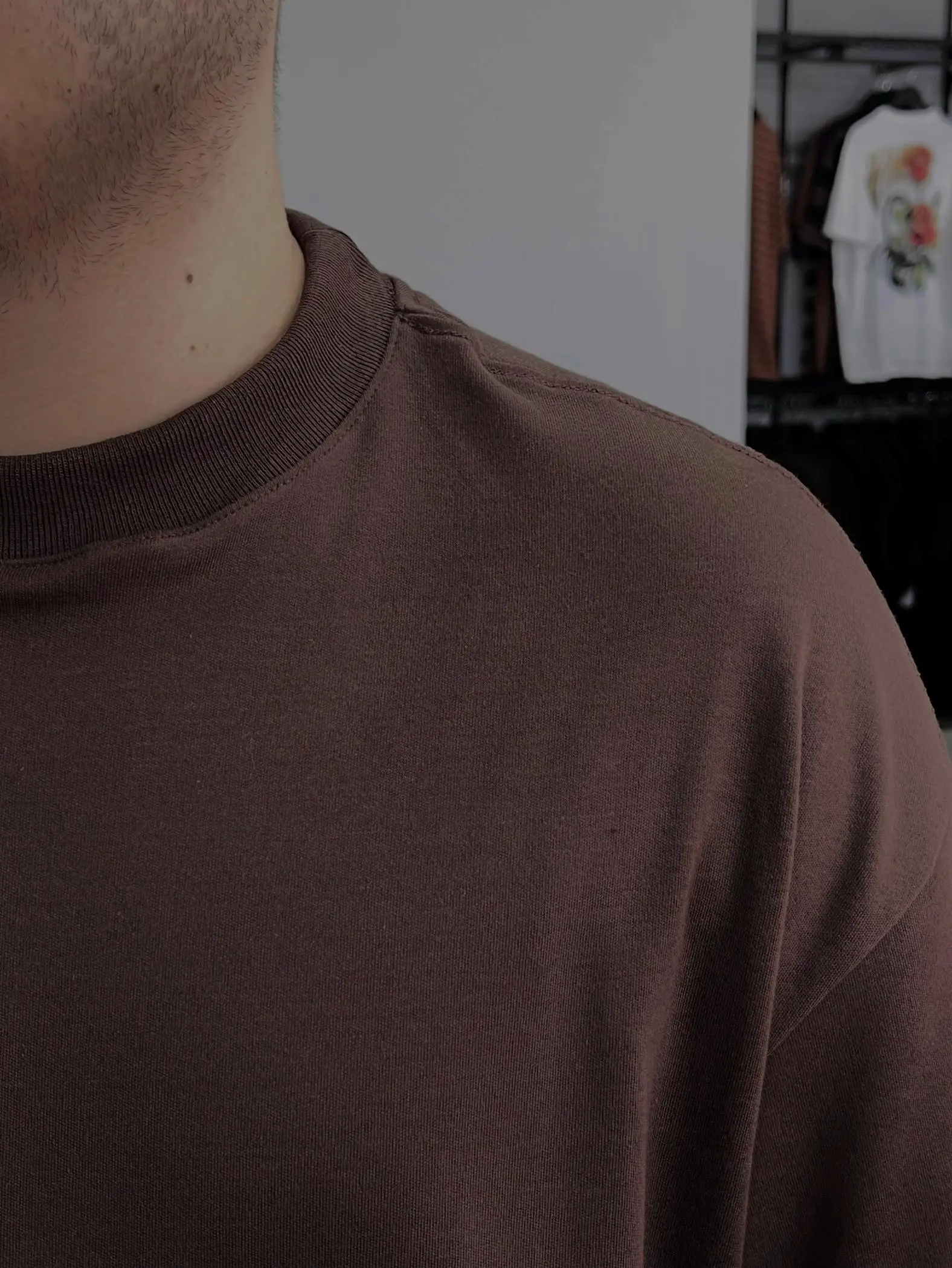 Camiseta Oversized Malhão Basic Marrom - Imagem 5