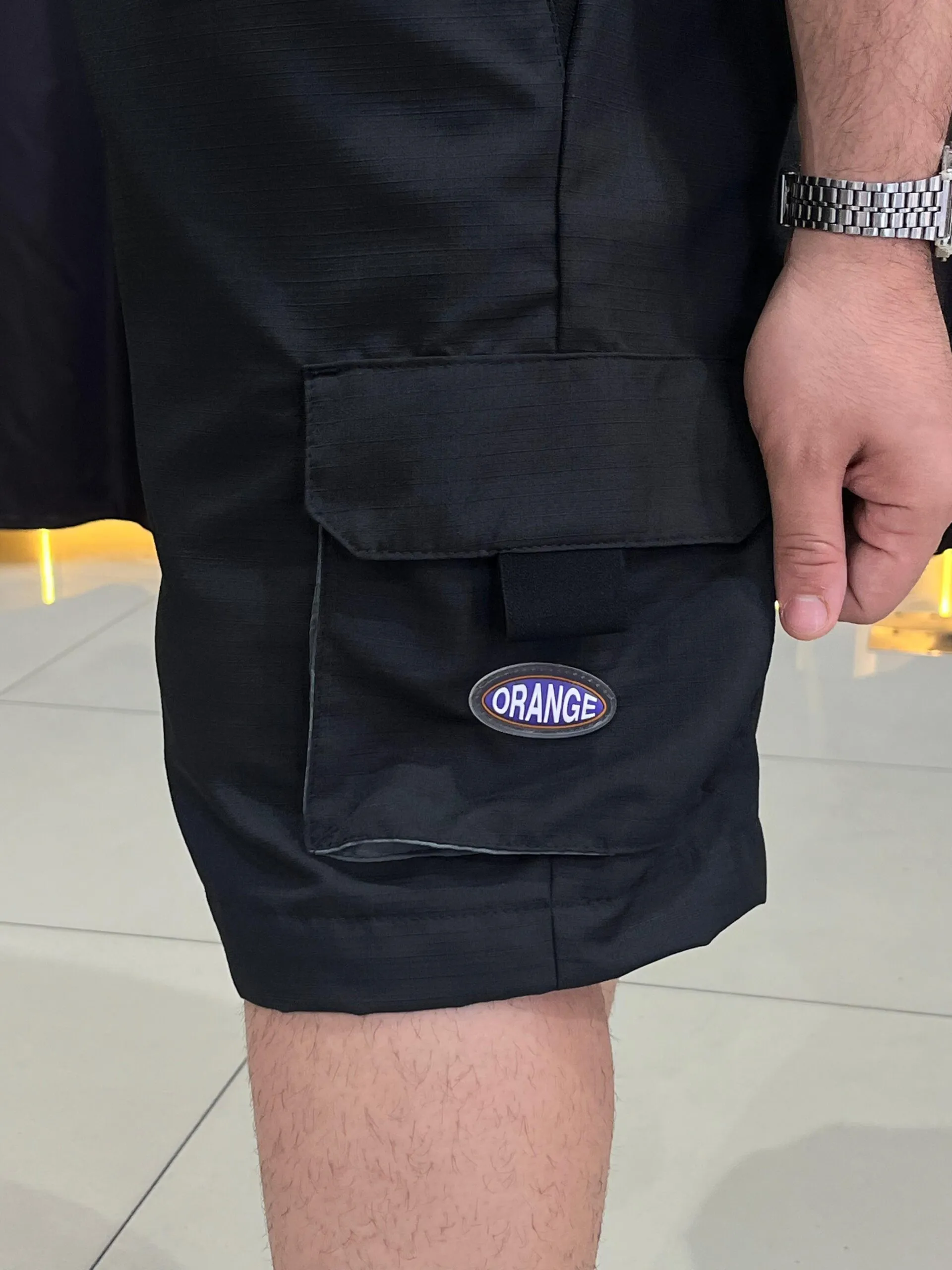 Shorts Elastico Orange Pockets Preto - Imagem 5