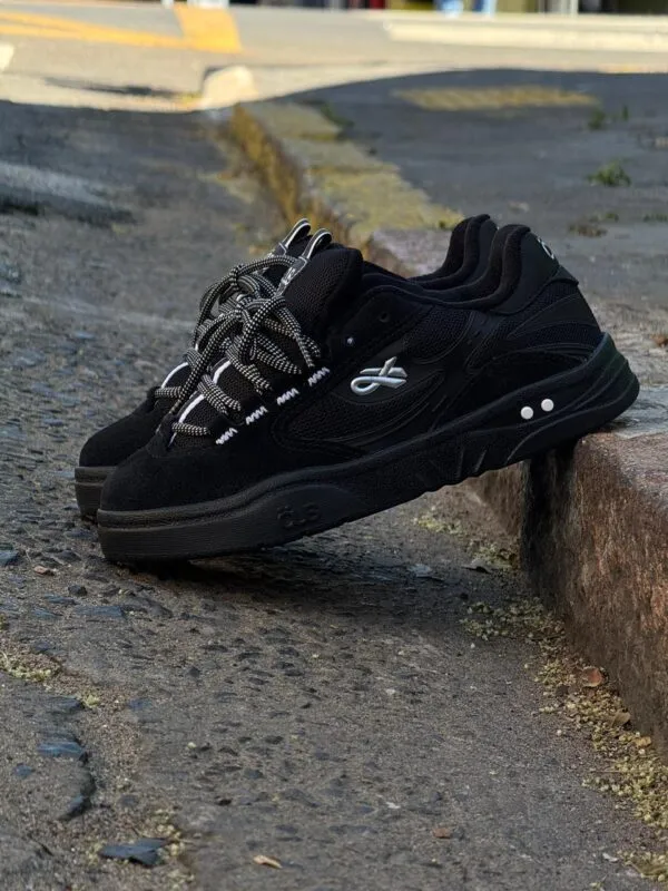 Tenis OUS Fluente GTX Preto Branco Preto - Imagem 6