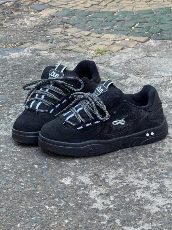 Tenis OUS Fluente GTX Preto Branco Preto - Imagem 9