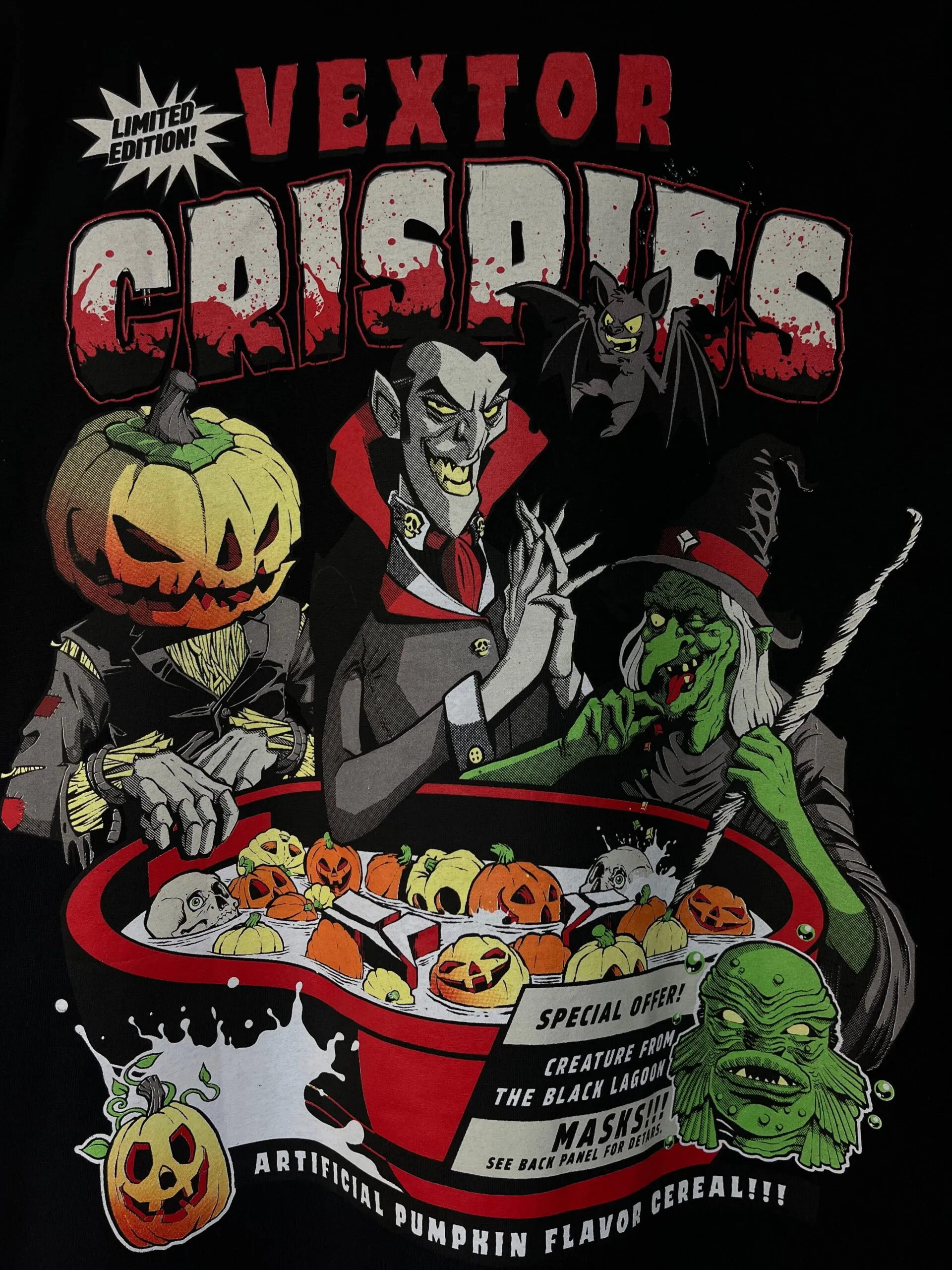 Camiseta Vextor Basic Crispies Preto - Imagem 3