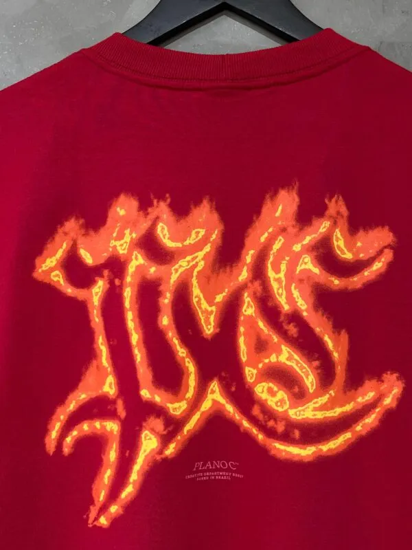Camiseta Plano C. Flames  Vermelho - Imagem 2