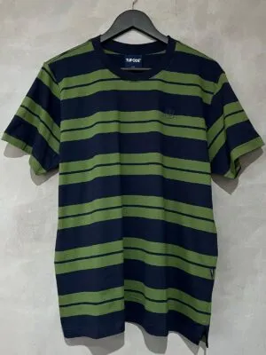 Camiseta Tupode Listrada Verde Azul