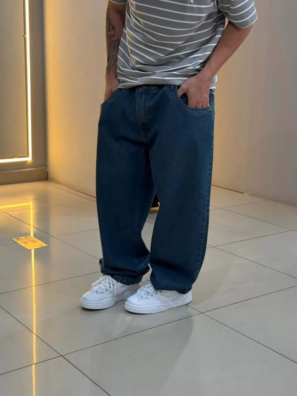 Calça Plano C. Baggy Jeans Army Wash - Imagem 3