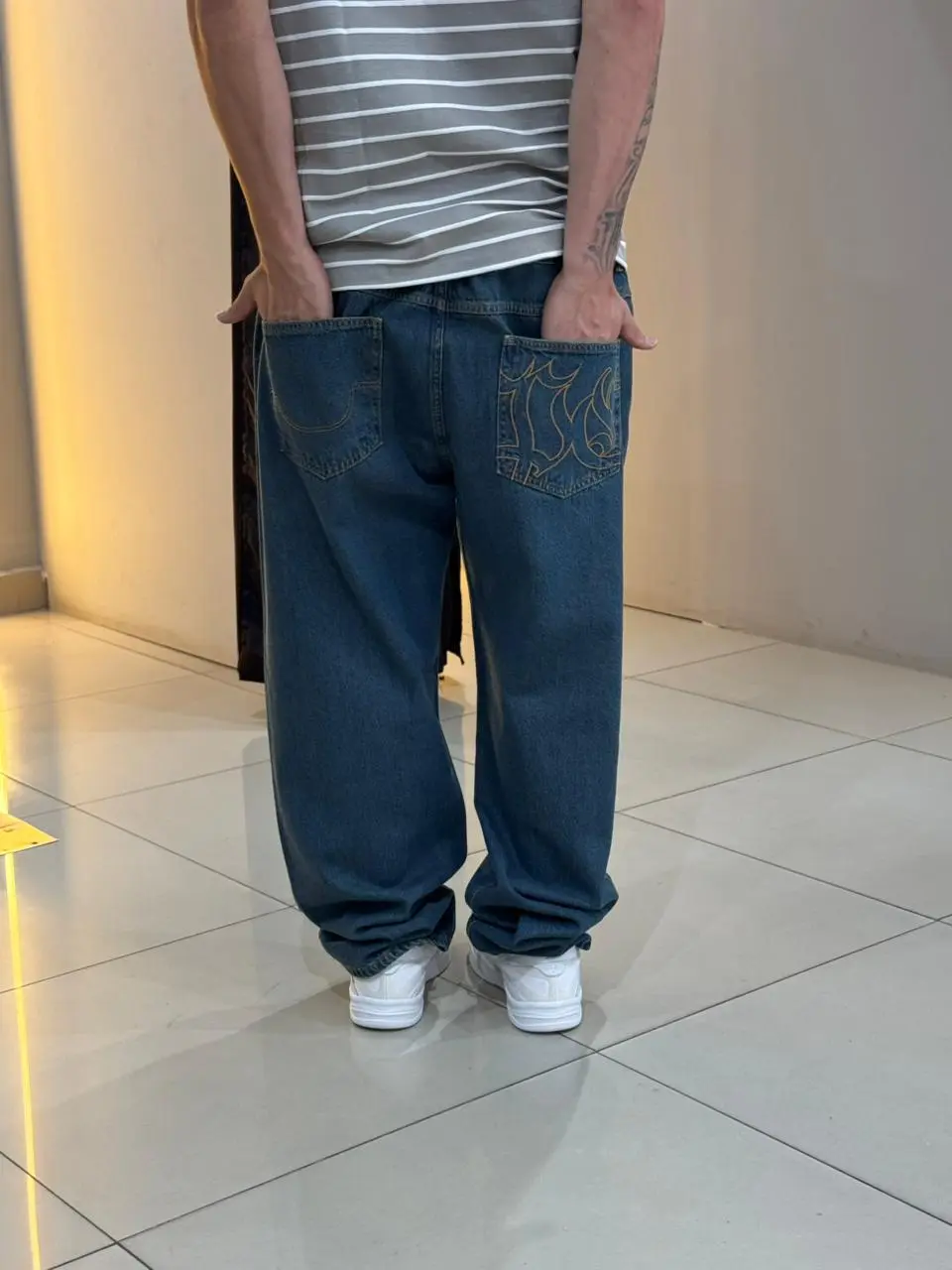 Calça Plano C. Baggy Jeans Army Wash - Imagem 4