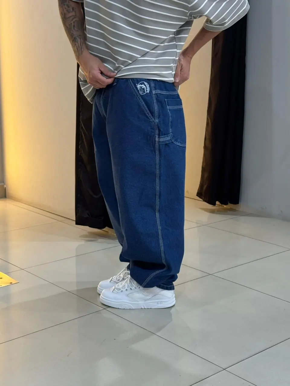 Calça Tupode OG Baggy Azul Contraste - Imagem 4