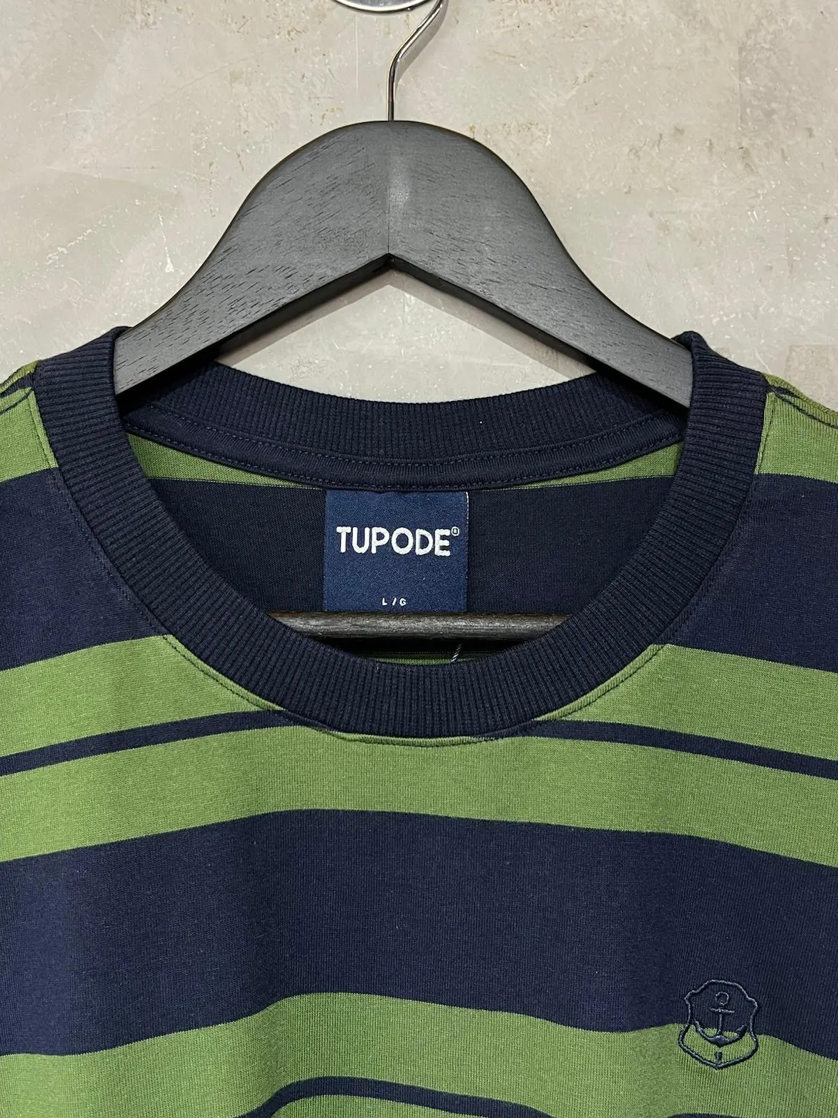 Camiseta Tupode Listrada Verde Azul - Imagem 2