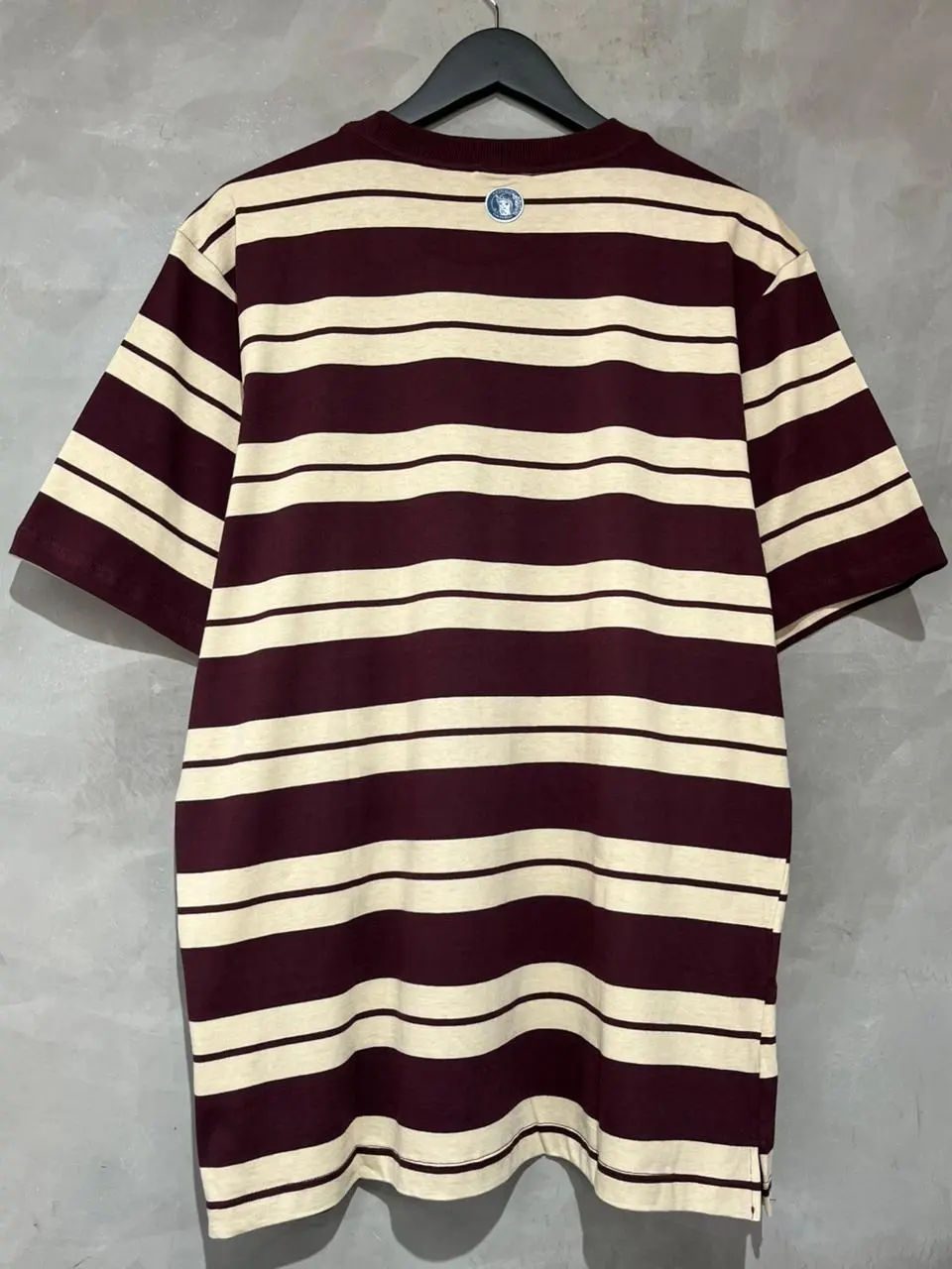 Camiseta Tupode Listrada Vinho Bege - Imagem 5