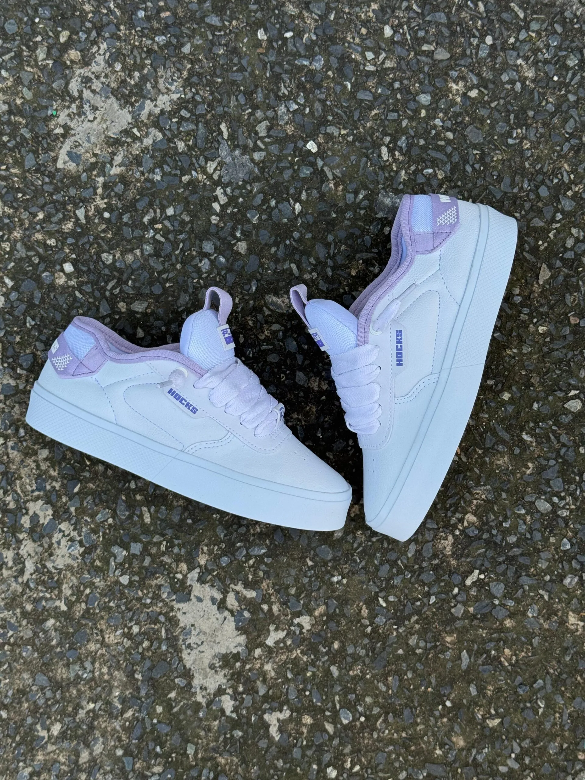 Tenis Hocks Flat Core Branco Lilac - Imagem 9