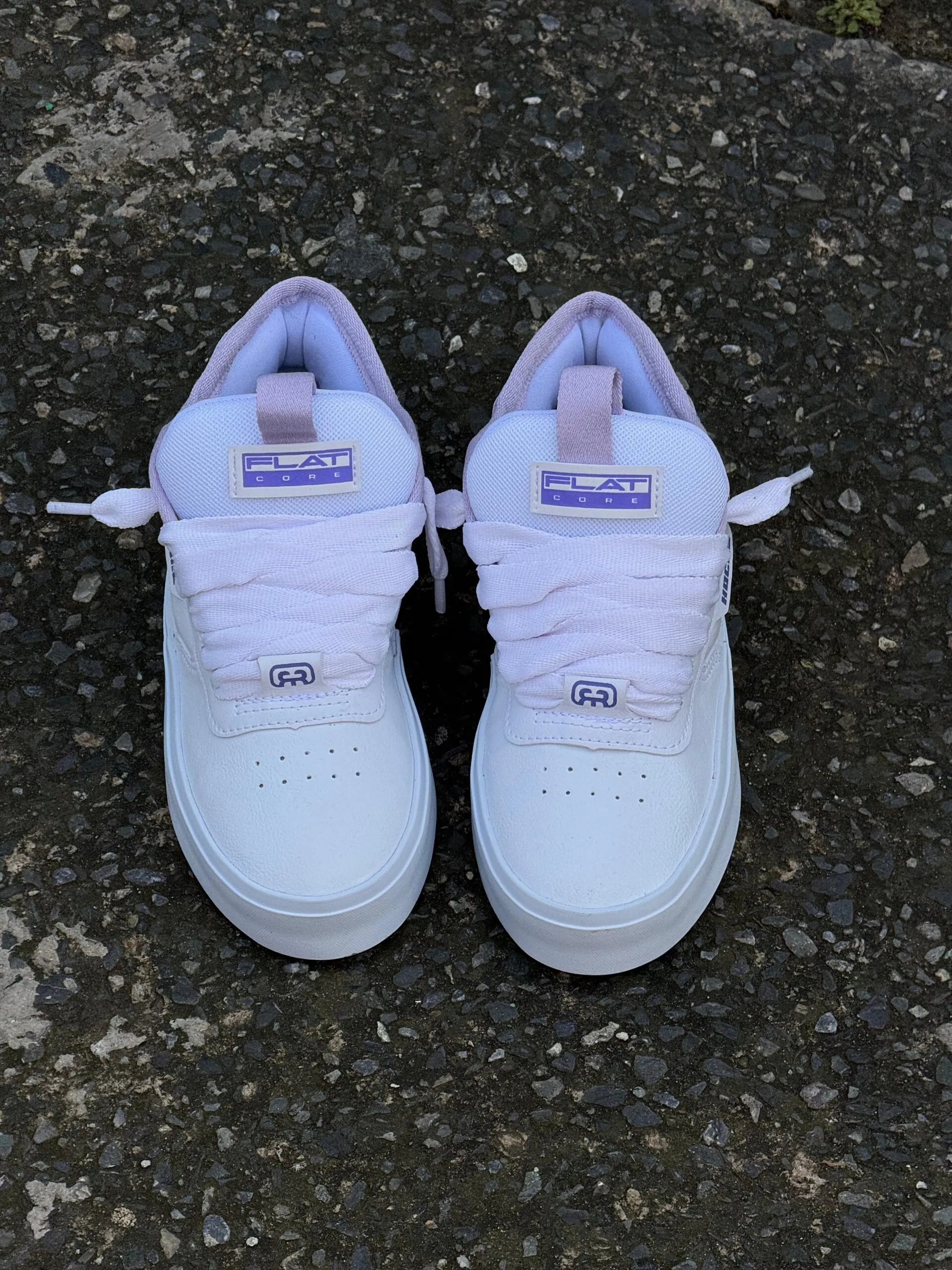 Tenis Hocks Flat Core Branco Lilac - Imagem 8