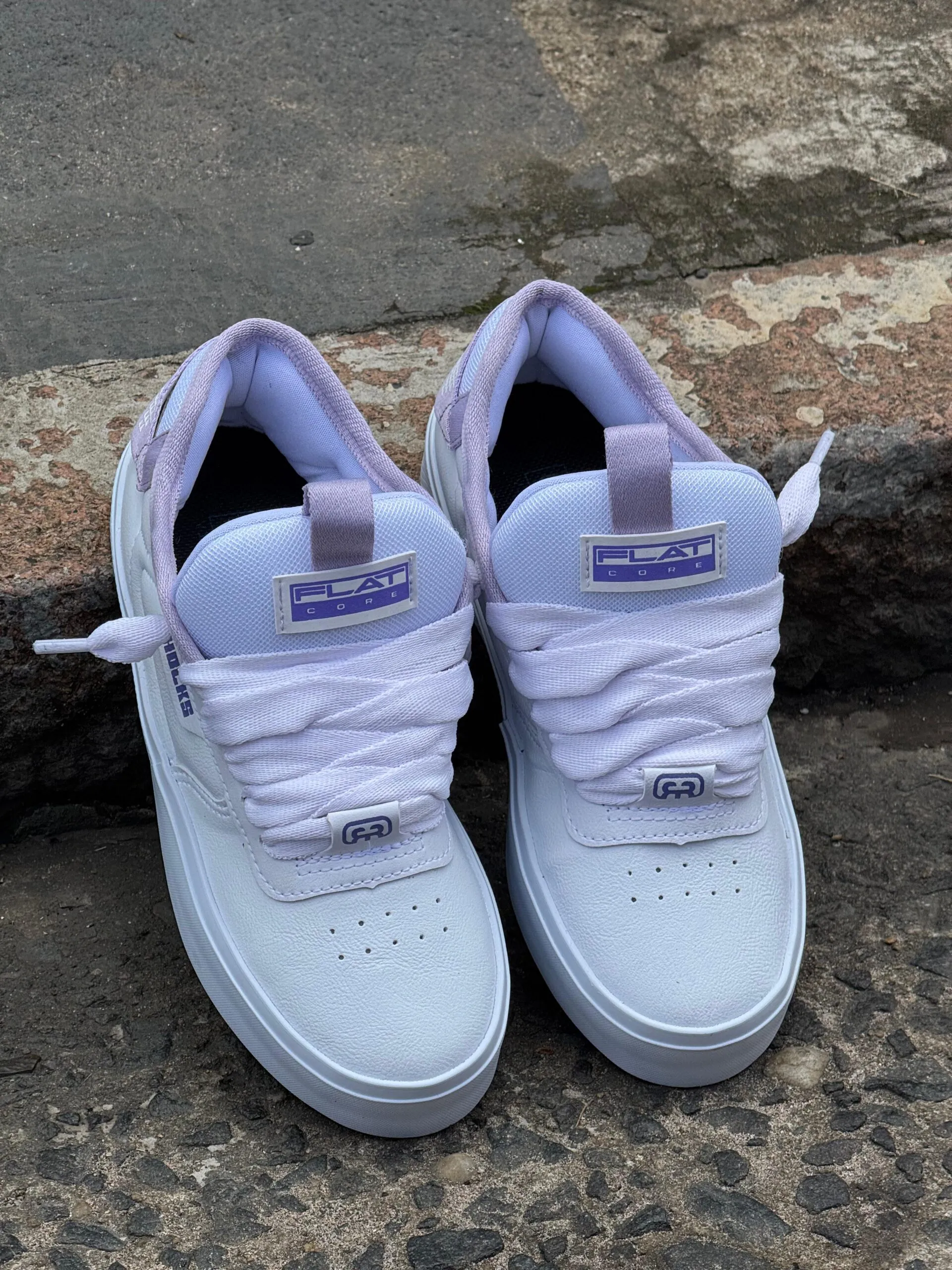 Tenis Hocks Flat Core Branco Lilac - Imagem 3