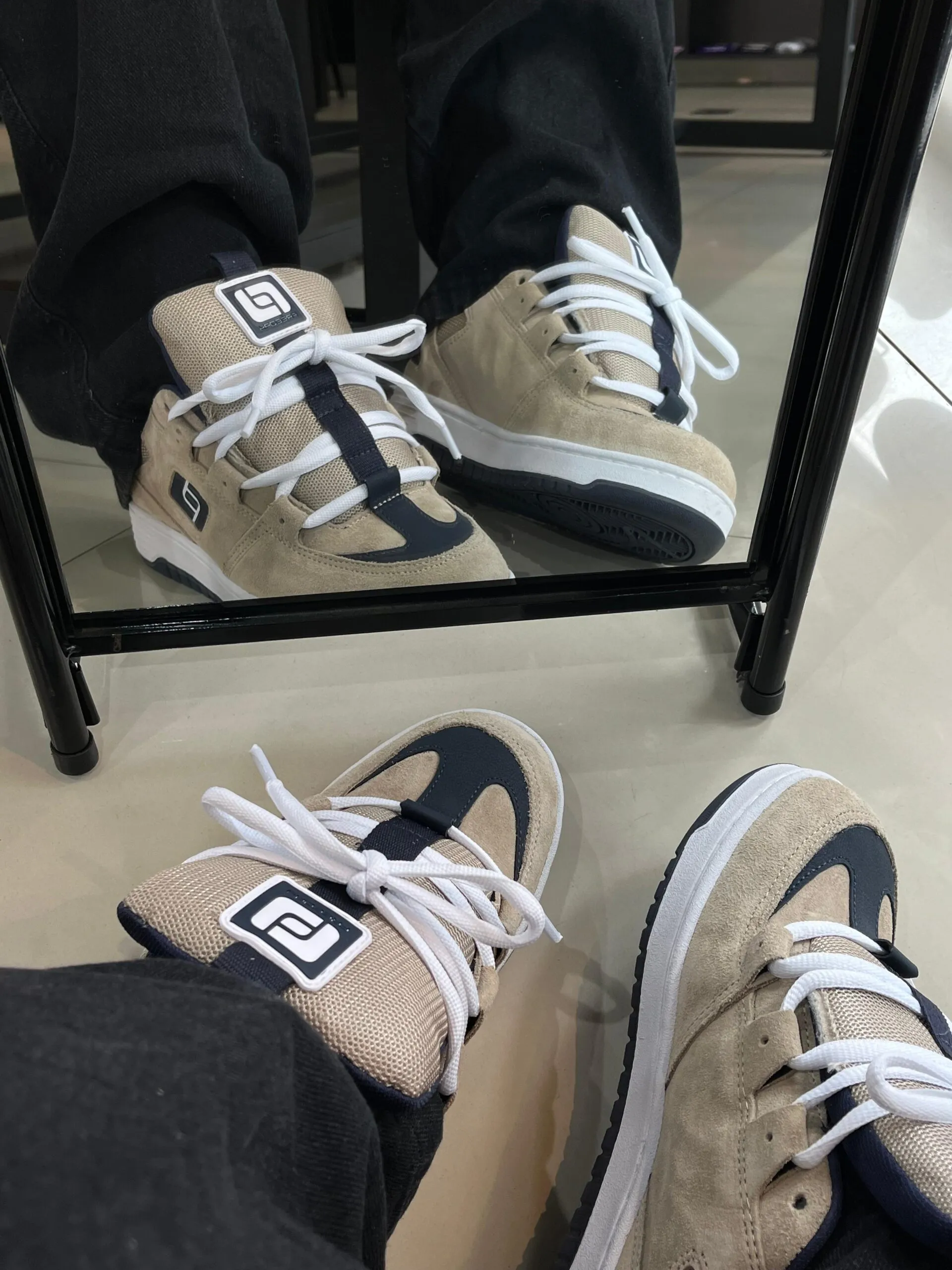 Tênis Freeday Spin Bege Marinho - Imagem 4