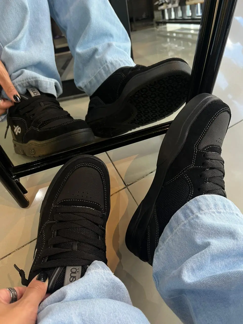 Tênis Öus Fluente Preto Cinza Essencial - Imagem 4