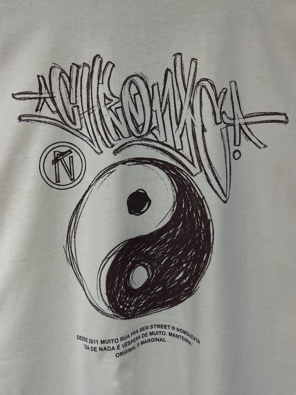 Camiseta Chronic Oversized Yin Yang Bege - Imagem 5