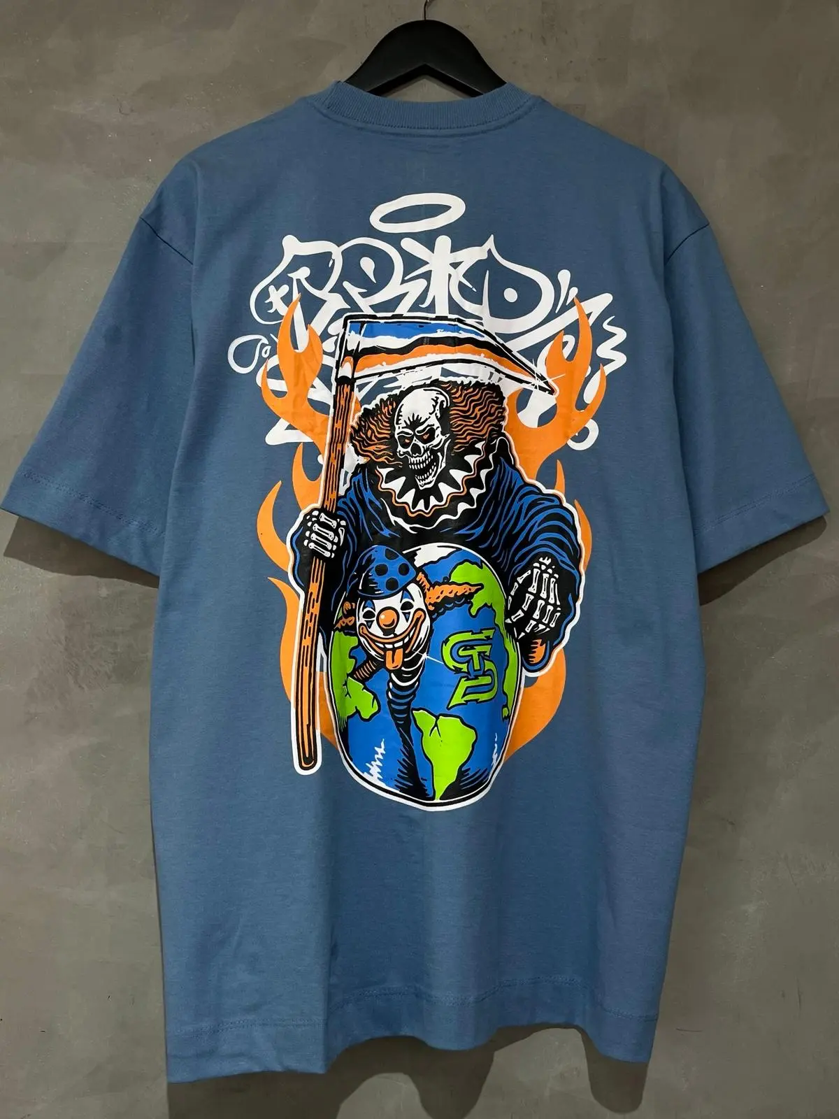 Camiseta Oversized Tripside "Palhaço" azul - Imagem 3