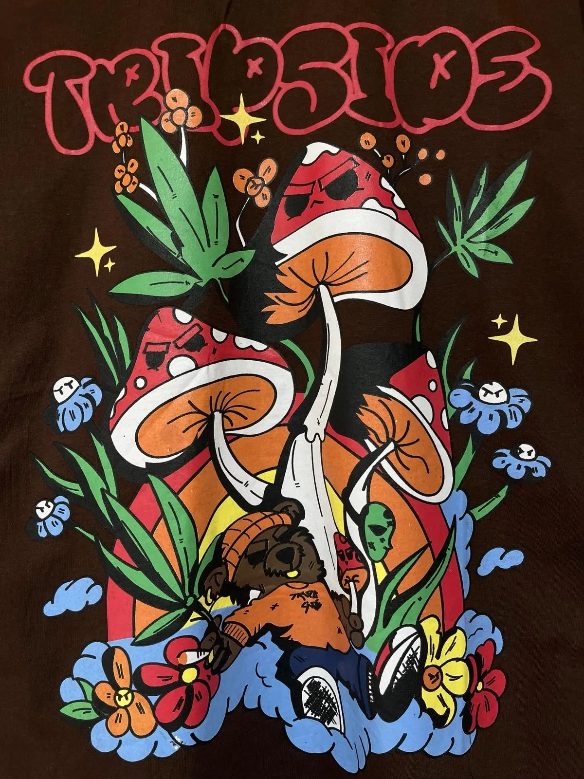 Camiseta Oversized Tripside "Cogu" Marrom - Imagem 3