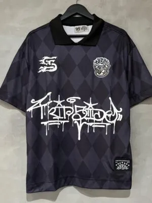 Camiseta Polo Dry Fit Tripside “FC Rabisco” Preto