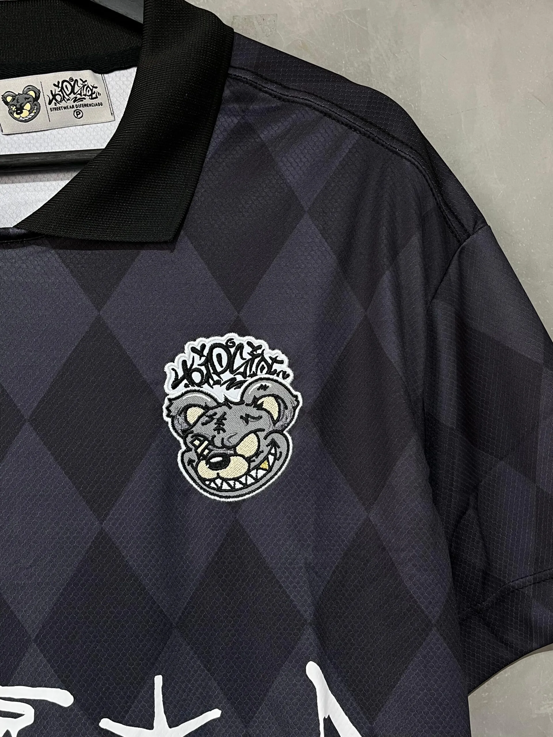 Camiseta Polo Dry Fit Tripside “FC Rabisco” Preto - Imagem 5