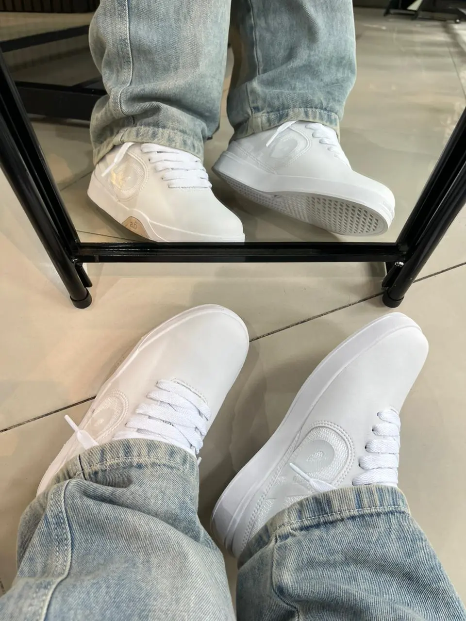 Tênis OUS imigrante branco/khaki - Imagem 4