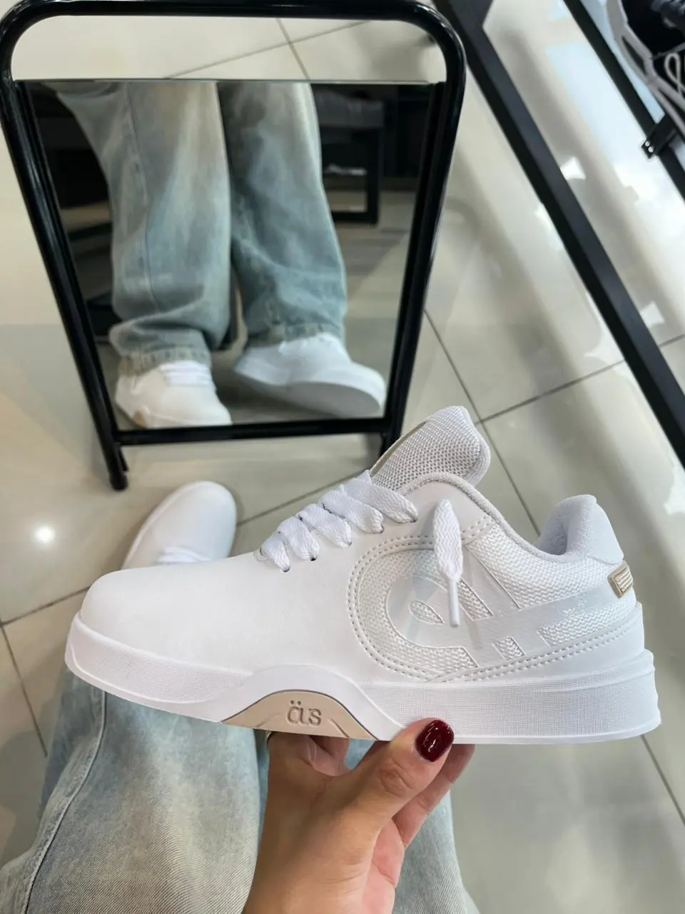 Tênis OUS imigrante branco/khaki