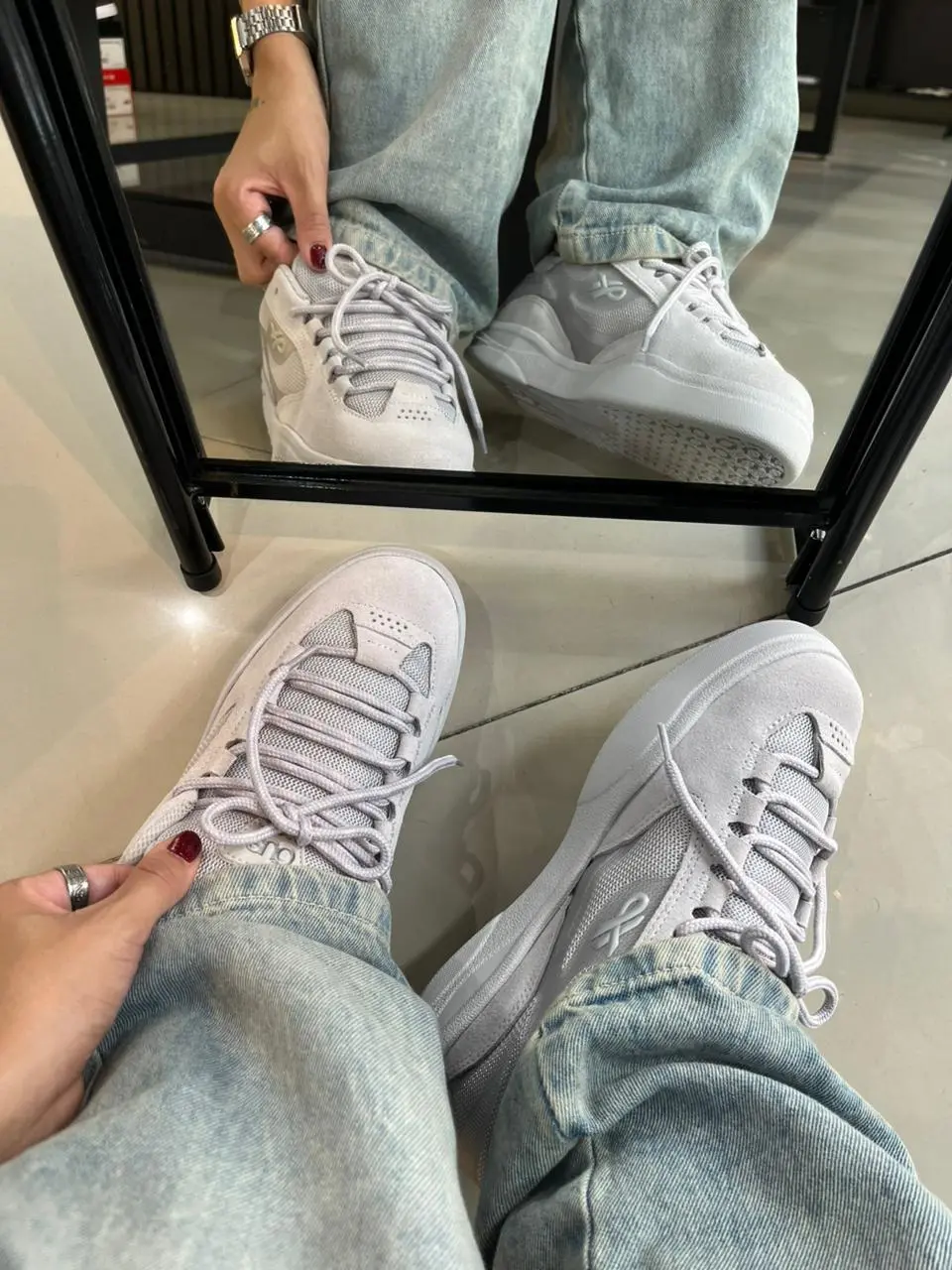 Tênis OUS Fluente GTX Cinza Neblina Essencial - Imagem 2