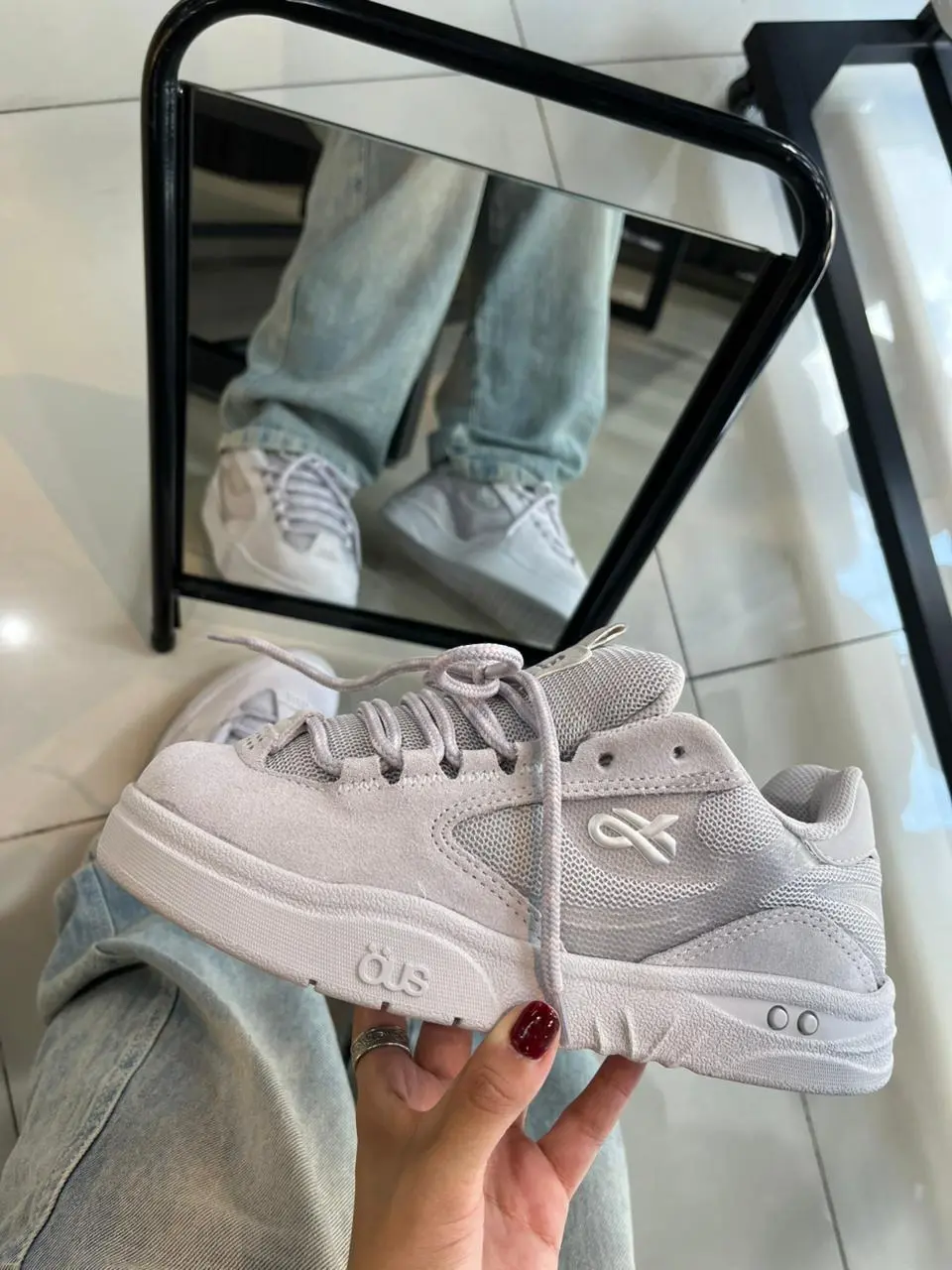 Tênis OUS Fluente GTX Cinza Neblina Essencial - Imagem 3