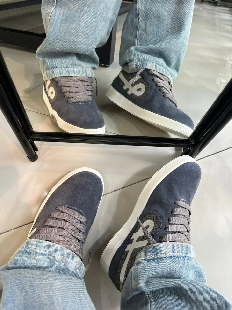 Tênis OUS imigrante cinza/chantilly bege - Imagem 2